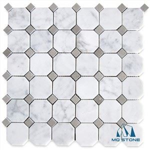 White Marble Octagon Mosaic Tile